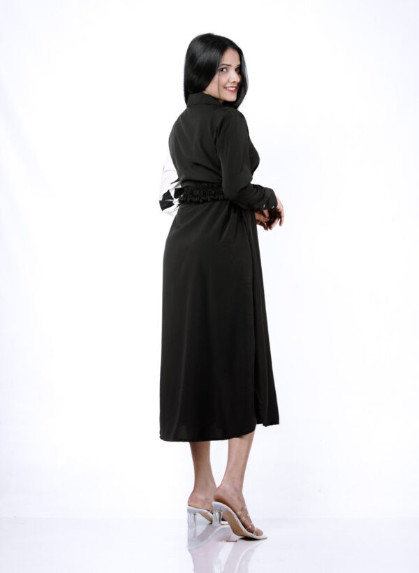 Eclipse Elegance Two Tone Midi Dress - Image 3